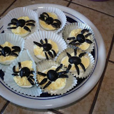 Halloween Spooky Spider Deviled Eggs