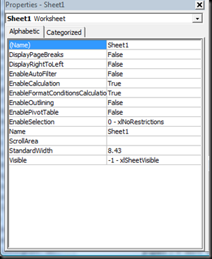 VBE Object Properties