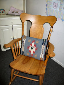 Solid Oak antique rocker- rock the baby left for me