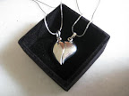 couple heart necklace