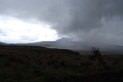 l'approche du volcan