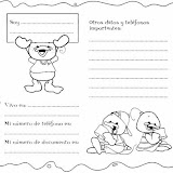 notas para cuadernos -datos de los nenes, planillas de telefonos, para principio de a&ntilde;o, etc.-