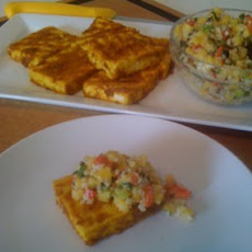 Grilled Indonesian Style Tofu with Peanut Mango Salsa