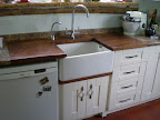 Original Victorian Butlers Sink with new harwood drainer and handbuilt base to match existing kitchen