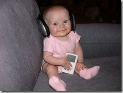 baby with ipod
