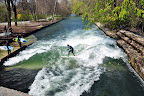 Nope, it's not the ocean. The Eisbach in Munich!