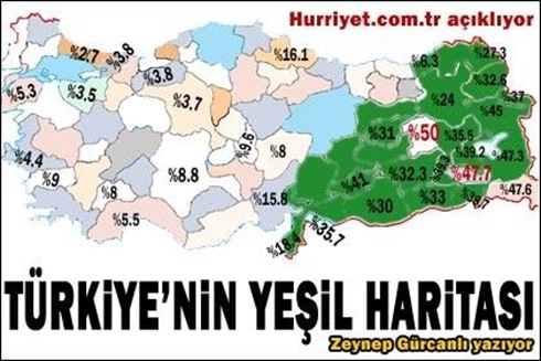 Turkiyedeki fakirlik haritasi