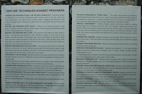 On boxing day we visited the War Museum, with the most complete list of torture methods we've seen on paper to date.