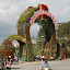 Entrance to the flower gardens - made up of potted flowers