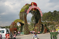 Entrance to the flower gardens - made up of potted flowers