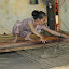 A large scale piece of weaving, she was faster than a crab on amphetamine.