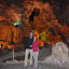 Lynette and I in front of the beautiful limestone caves of Thien Cung caves.