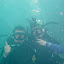 Underwater there are only so many funny faces you can make!