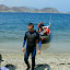 On to the PADI! Coming off the dive boat for a pit stop between dives.