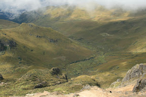 And then the clouds cleared again, and we could see where we'd come from!