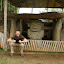 Steve doing impression of the monument, aka looking like he's going to the invisible toilet...