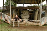 Steve doing impression of the monument, aka looking like he's going to the invisible toilet...