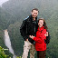 Beautiful waterfall in the background