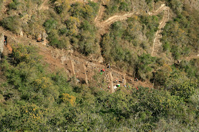Some more recent excavations of the site, where they have found depictions of Llamas carefully laid into the rocks.
