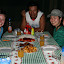 Our first night's dinner, with our guide Eagle Eyes - exceptional food!