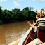 Enjoying the sun on our last speed whine down the river back to the Jeep.