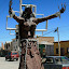 A rather impressive, if scary, sculpture in Uyuni.
