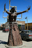 A rather impressive, if scary, sculpture in Uyuni.