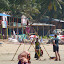 Goa beach, where the more inventive touts bring have a mobile high wire and well trained children.