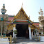 Inside the Grand Palace these humungoes statues colourfully guard various doors...