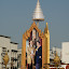 A thirty foot high poster of the King at a traffic junction, he is unbelievably important to Thai people.