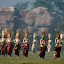 In case we'd missed them, the dancers were back! In force! In daylight! In head pieces!