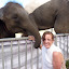 Lynette grabbing a quick photo opportunity with Dumbo the Great!