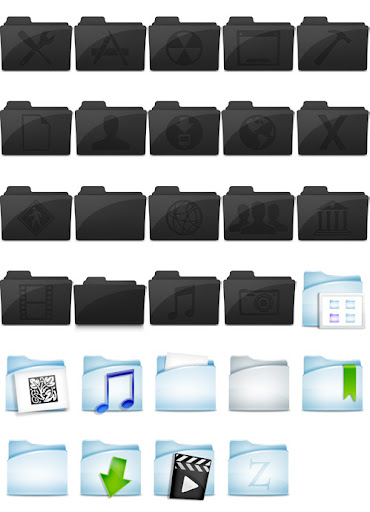 Sky and Leopard Folder Icons nicegfx.com