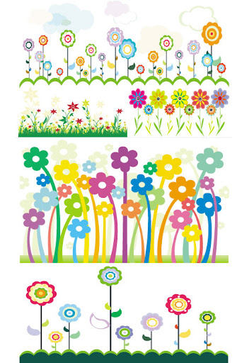 Spring flowers Vectors nicegfx.com
