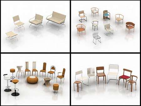 Chairs - 3D Max 2009 Models nicegfx.com