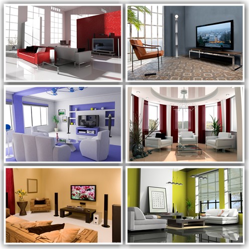 Design of an interior. Wallpapers nicegfx.com