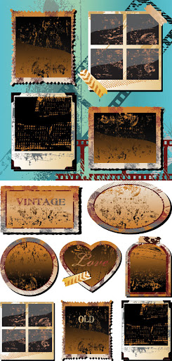 Vintage Vector Frames  nicegfx.com