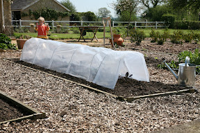 Giant Easy Poly Tunnel - warms earth ready for planting