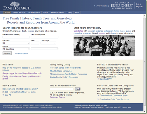 A new look for the old FamilySearch.org