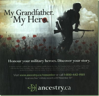 Ancestry.ca Remembrance Day