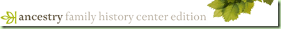 Logo at the top of the Ancestry Family History Center Edition