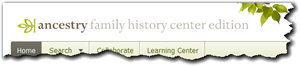 Logo at the top of the Ancestry Family History Center Edition