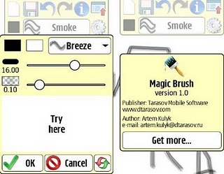 magicbrush2 Free Download Application, Creating a more attractive image in the Nokia s60v5 with Mobile Magic Brush