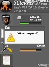 scleaner scleaner1 Free Download Application, Delete files Trash with Applications MCleaner Nokia s60v3/s60v5