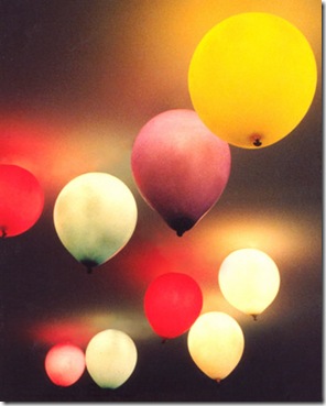 balões iluminados