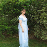 Shannon's Regency dress, side