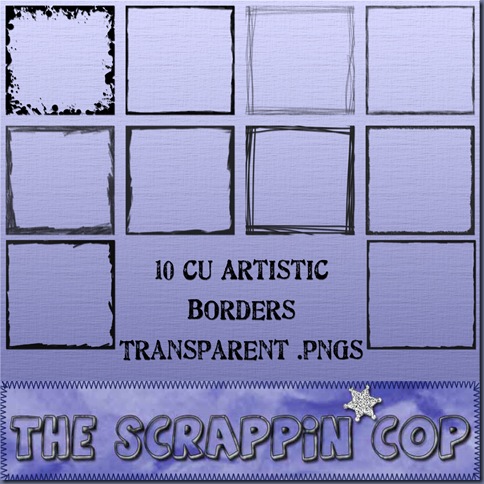http://thescrappincop.blogspot.com/2009/08/cu-artistic-borders.html