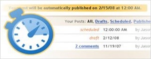 Planifier posts