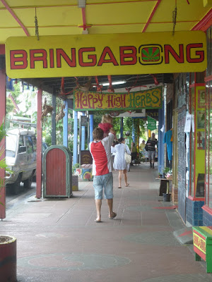 Nimbin the hippy town - see the signs