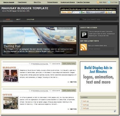 mahusay blogger template mahusay blogger template